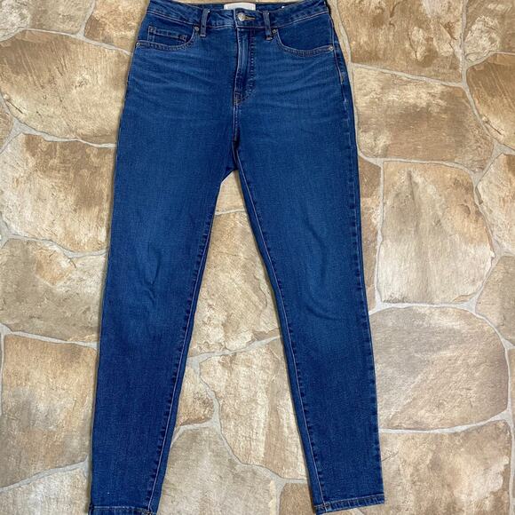 Everlane Jeans Curvy High Rise Skinny Medium Blue Wash Waist 27 Inches Womens - Picture 2 of 7